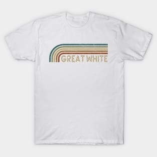 Great White Retro Stripes T-Shirt